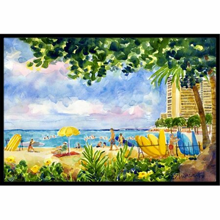 BEYONDBASKETBALL Beach Resort view from the condo Indoor Or Outdoor Mat - 18 x 27 in. BE2851788